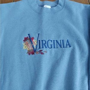 Vintage Embroidered State of Virginia Pullover Size M